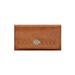 American West Handbag Mohave Collection: Leather Tri-Fold Western Wallet