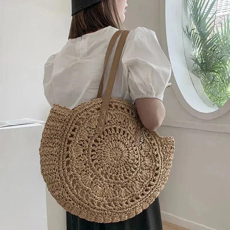 Andrea Bag - Handgewebte Strandtasche mit großem Fassungsvermögen