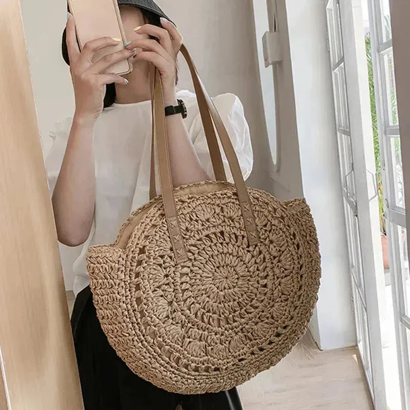Andrea Bag - Handgewebte Strandtasche mit großem Fassungsvermögen