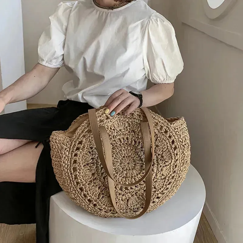 Andrea Bag - Handgewebte Strandtasche mit großem Fassungsvermögen