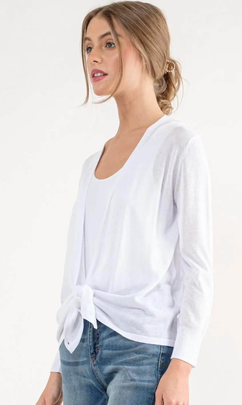 Arasy Khaki Wrap Lightweight Drape Cardigan Sweater