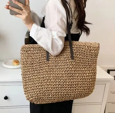 BEACH BAG RAFFIA ZIP UP