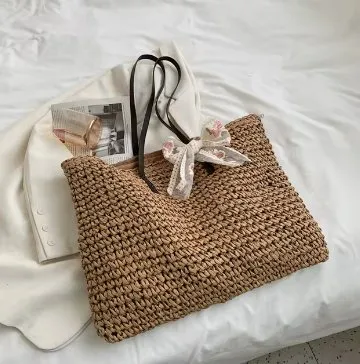 BEACH BAG RAFFIA ZIP UP