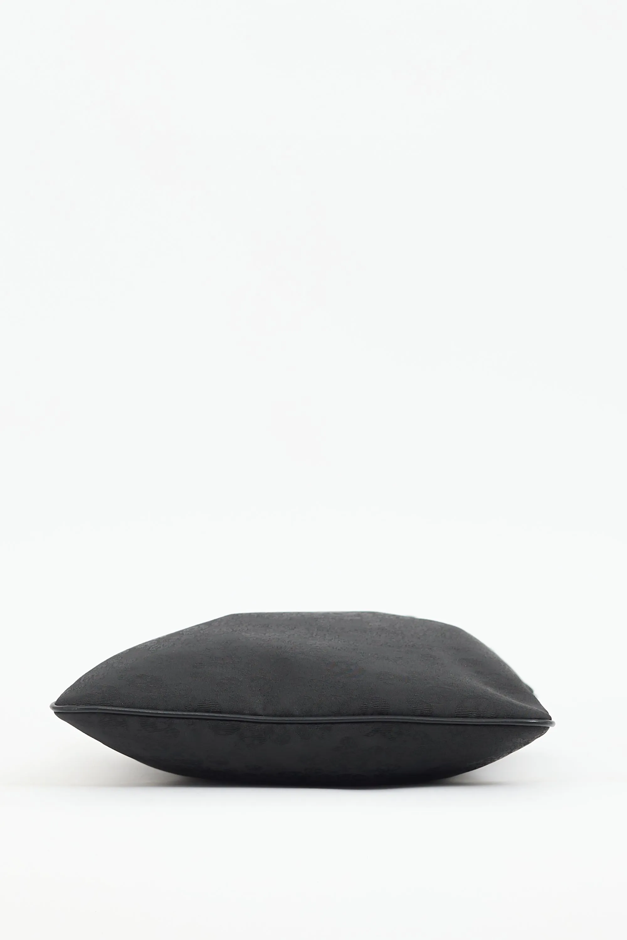 Black Canvas Skull Crossbody Bag