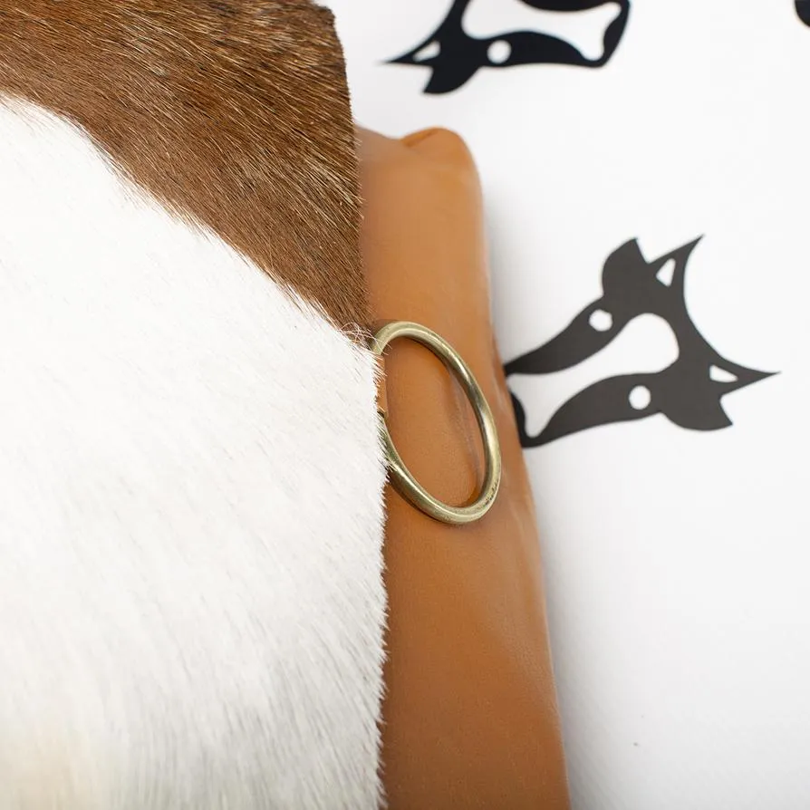 Box Ring Cowhide Satchel