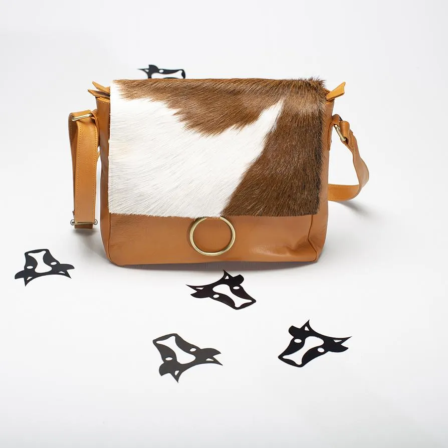 Box Ring Cowhide Satchel