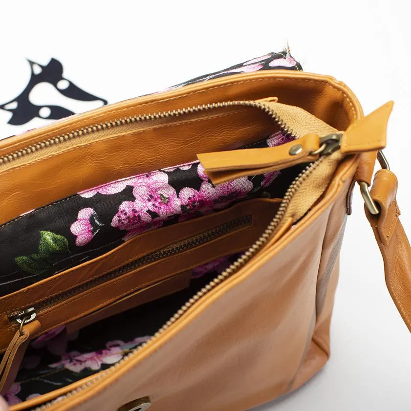 Box Ring Cowhide Satchel