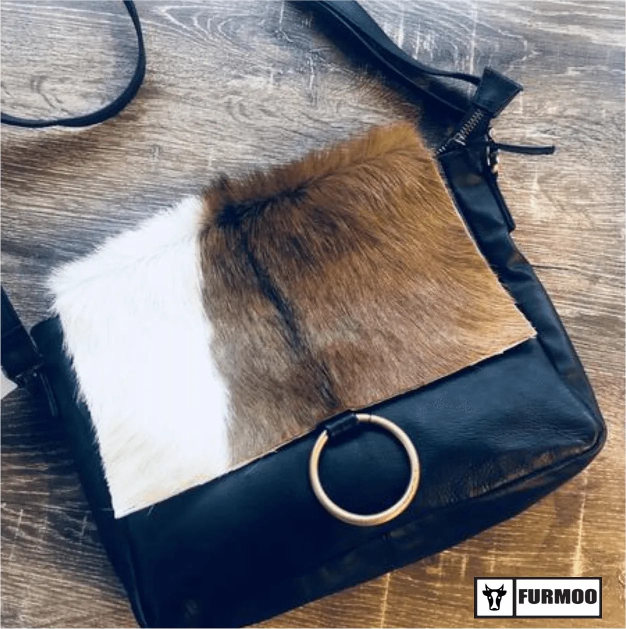 Box Ring Cowhide Satchel