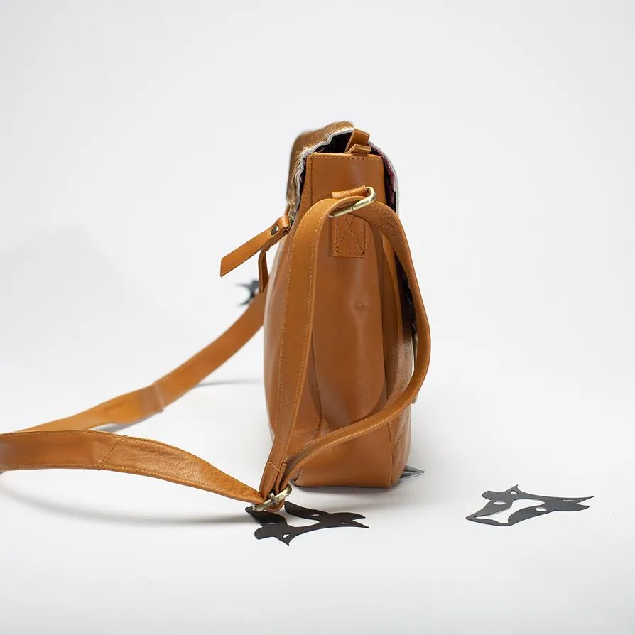 Box Ring Cowhide Satchel