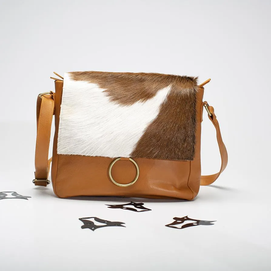 Box Ring Cowhide Satchel