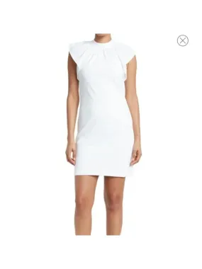 CALVIN KLEIN Womens Stretch Ruched Mock Neck Above The Knee Wear To Work Sheath Dress
