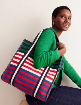 Canvas Tote Bag-Multi Stripe