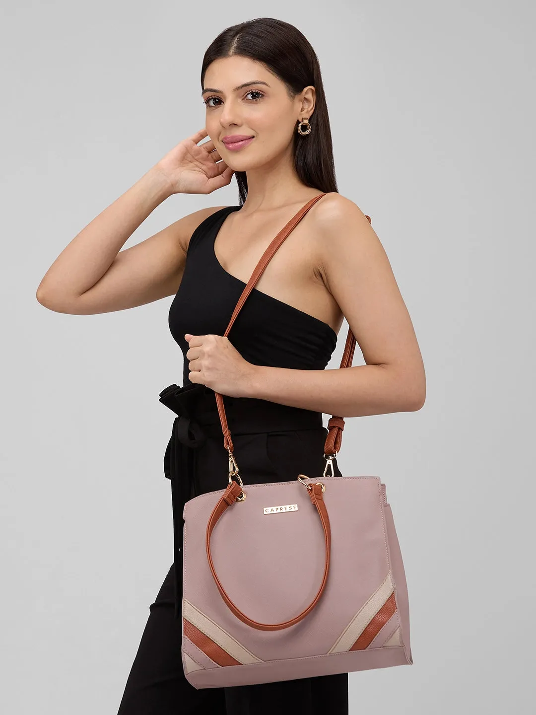 Caprese Ember Satchel Medium Pink