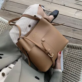 Christmas Gift casaul buckets bag for women designer shoulder bags luxury soft pu leather crossbody bag large capacity tote ladies big purses
