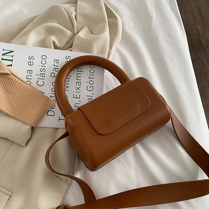 Christmas Gift Mini PU Leather Top Handle Crossbody Bags with Short Handle for Women 2021 Summer Fashion Trends Purses and Handbags Blue Green
