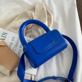 Christmas Gift Mini PU Leather Top Handle Crossbody Bags with Short Handle for Women 2021 Summer Fashion Trends Purses and Handbags Blue Green