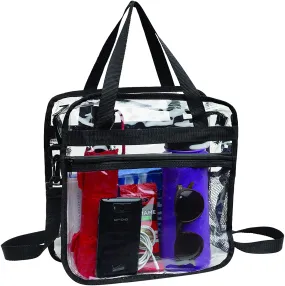 Clear Bag, Stadium Approved With Zipper Closure And Front Pocket, Adjustable Shoulder Strap