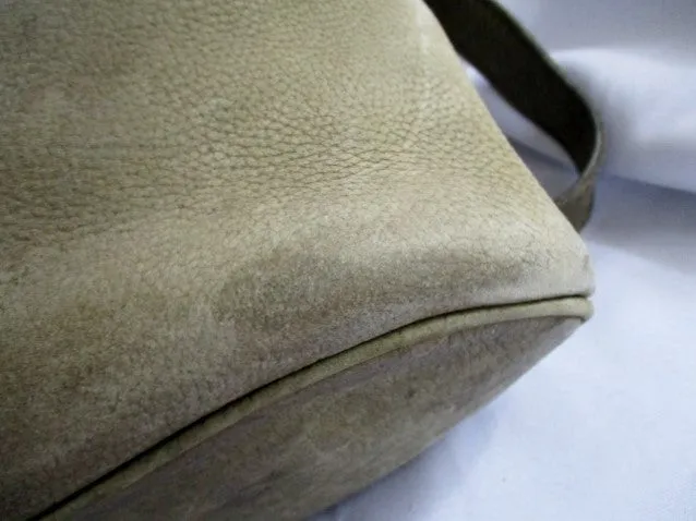 COACH 4932 Leather Suede Hobo Duffel Bucket shoulder bag purse GREEN SAGE