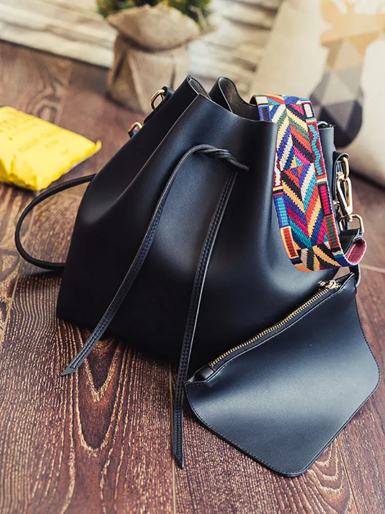 Colorful Strap Bucket Bags
