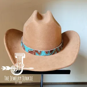 **Copper Laredo Embossed Leather Hat Band Only 981x