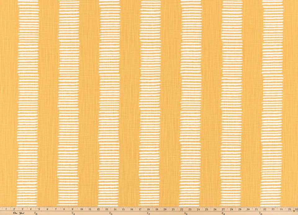 Dash Brazilian Yellow Slub Linen Fabric By Premier Prints