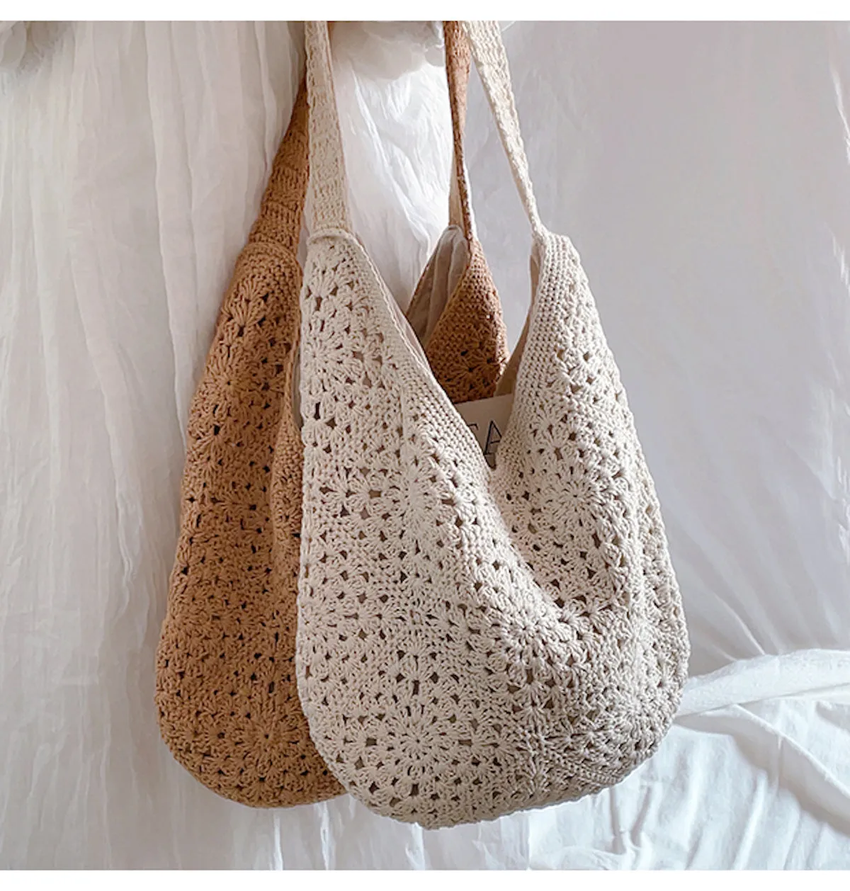 Elena Handbags Boho Crochet Shoulder Bag