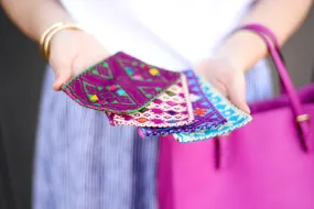 Embroidered Mexican Coin Purse - handmade in Chiapas