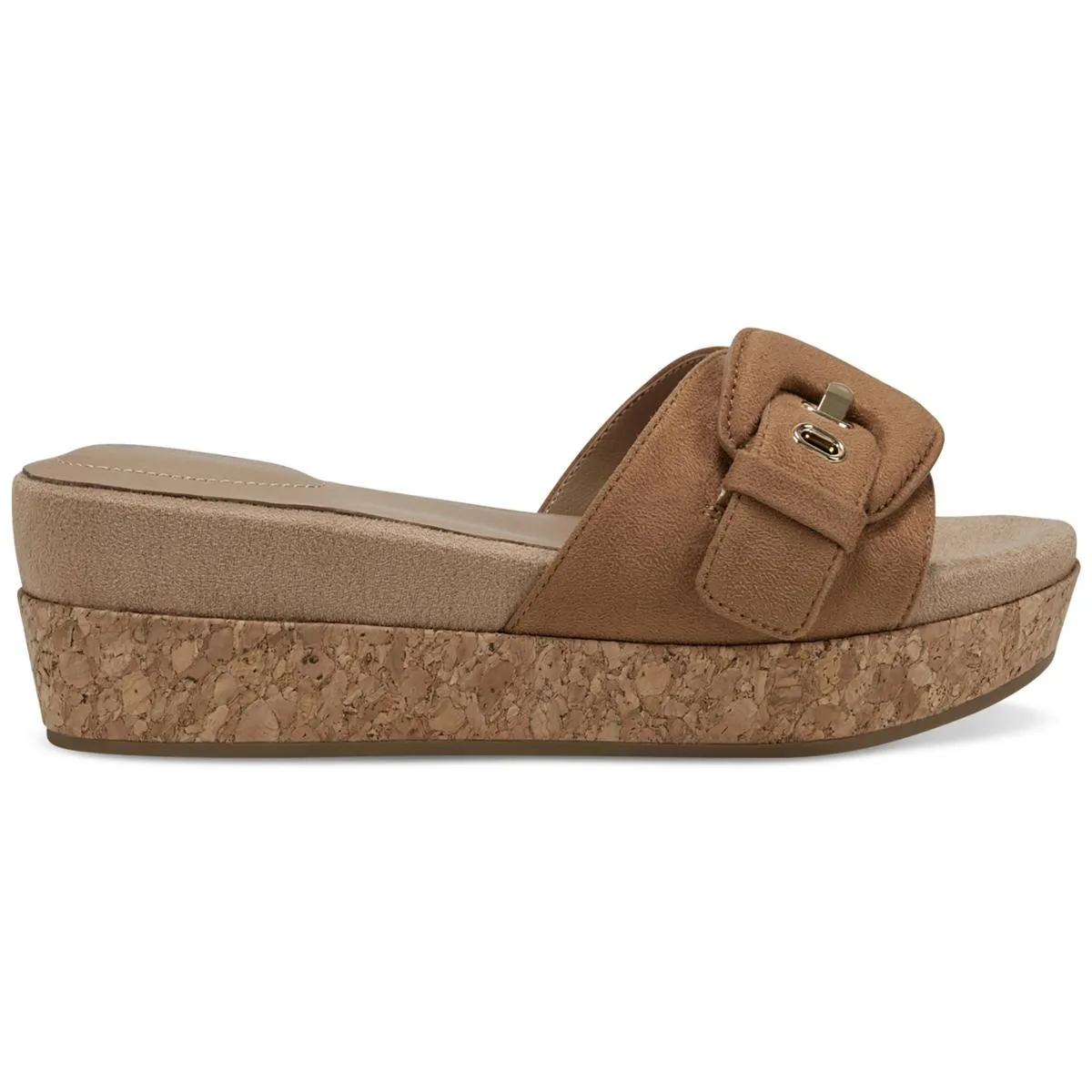 Giani Bernini Womens Ashllyn Faux Suede Cork Wedge Sandals