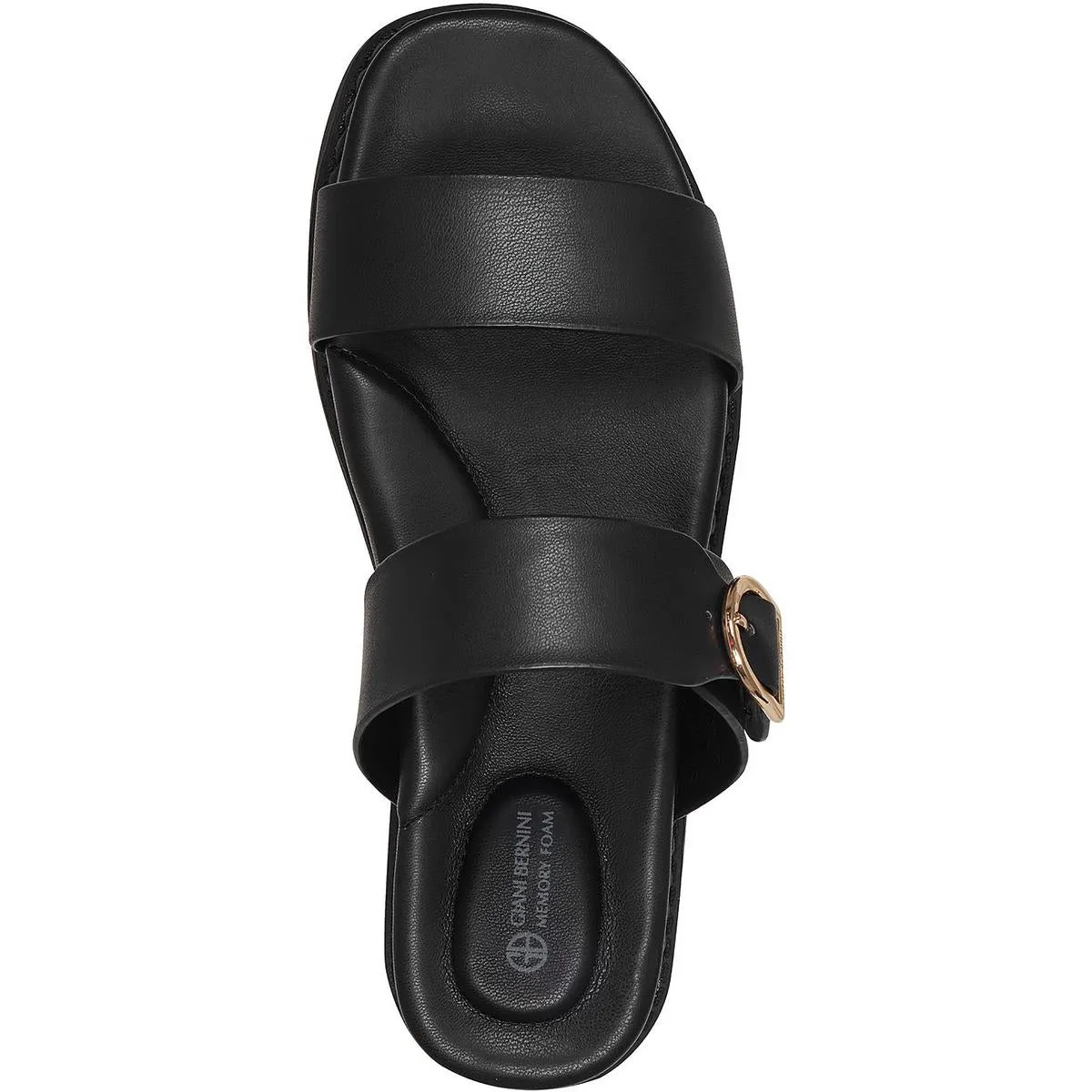 Giani Bernini Womens Gianaa Faux Leather Slide Sandals