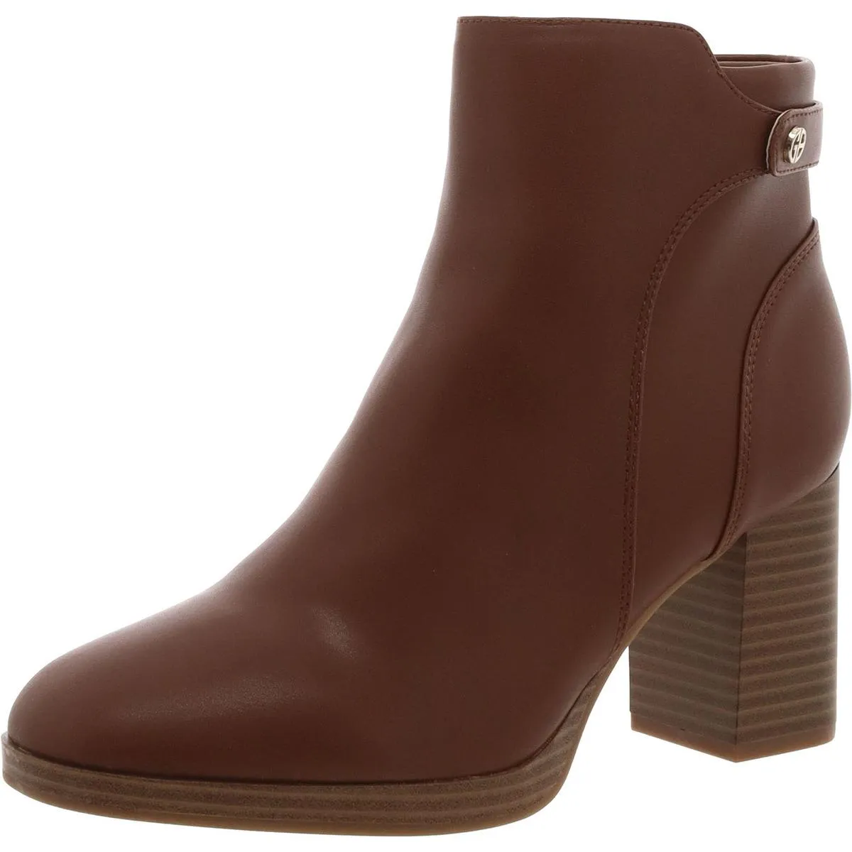 Giani Bernini Womens Trumann Faux Leather Embellished Ankle Boots