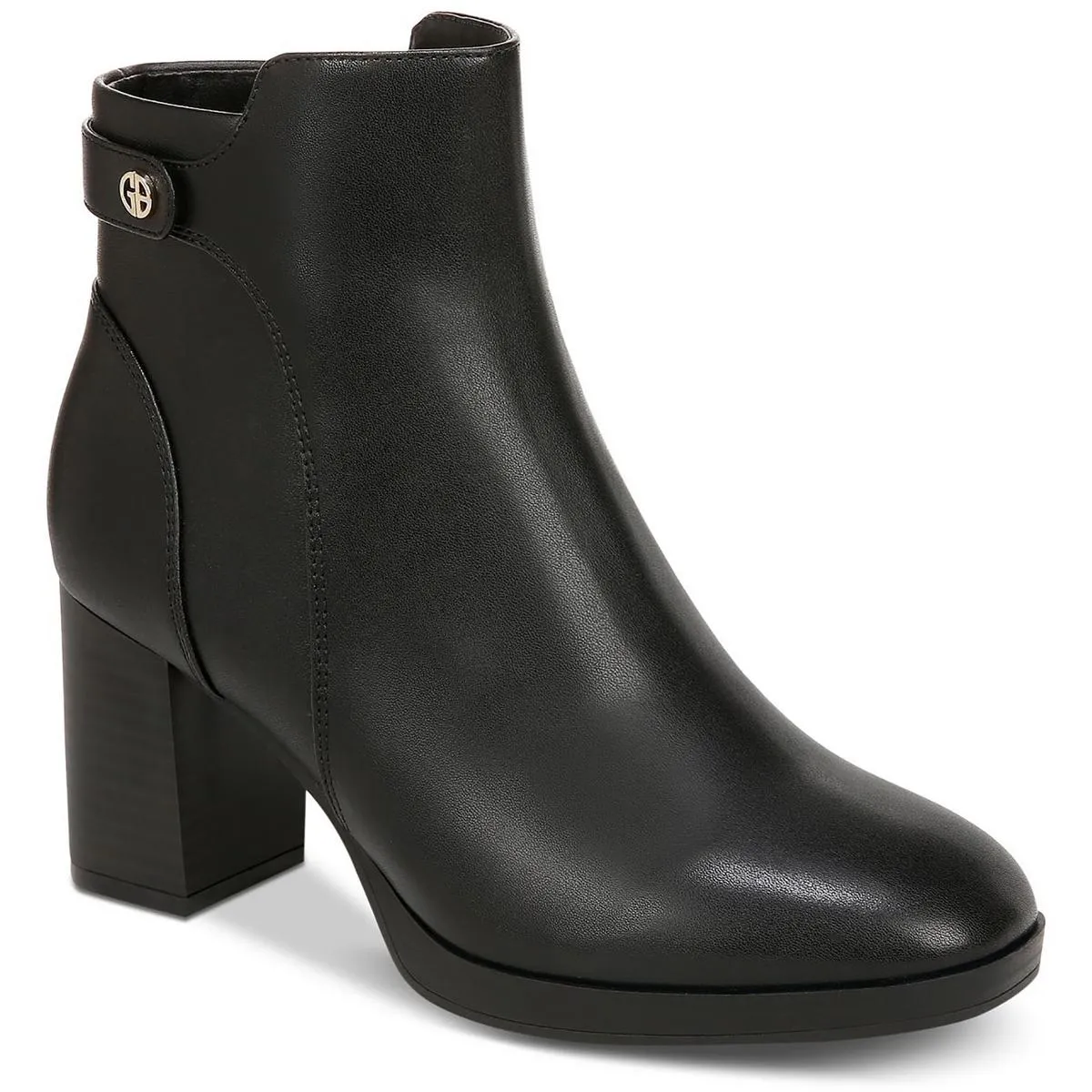 Giani Bernini Womens Trumann Faux Leather Embellished Ankle Boots