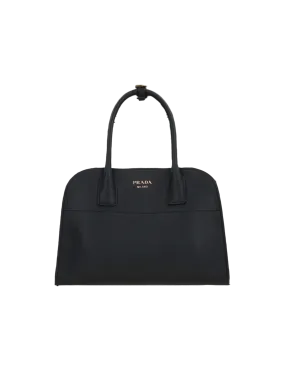 Grainy Leather Medium Handbag