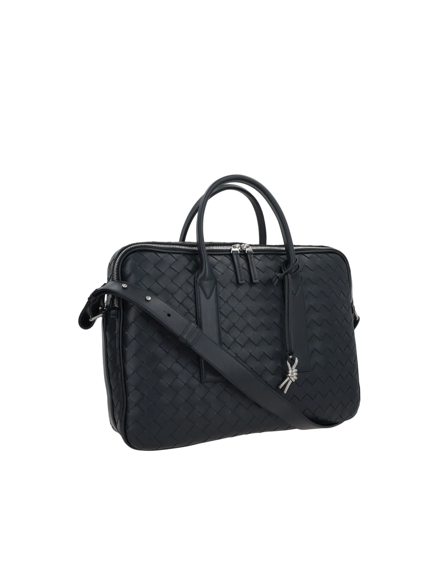 Intrecciato Leather Business Bag