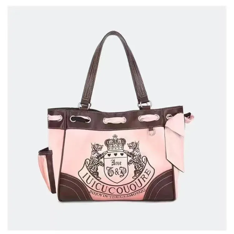 KIylethomasw  Sweet Cool Girls Y2k Bag Women Vintage Embroidery Velvet Shoulder Bag Shopping Handbags Ladies Harajuku Grey Tote Bag
