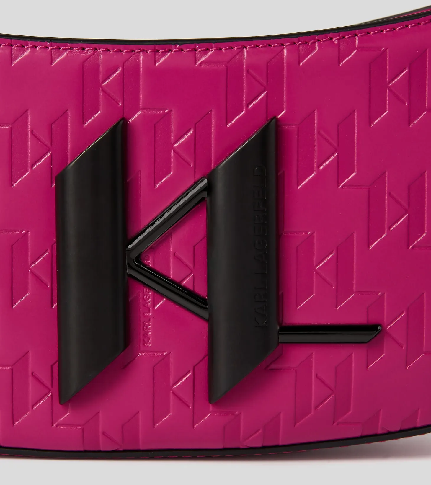 K/SADDLE MONOGRAM-EMBOSSED SHOULDER BAG