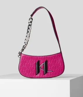 K/SADDLE MONOGRAM-EMBOSSED SHOULDER BAG