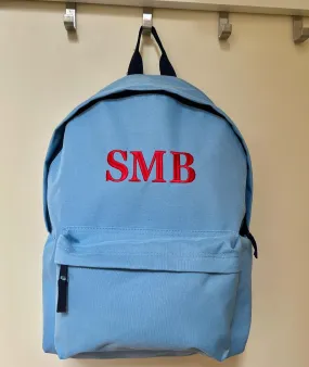 Midi Backpack with Embroidered Initials