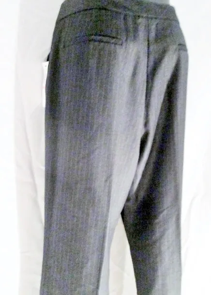 NWT NEW Womens CALVIN KLEIN Trouser Pant 10 CHARCOAL WS STRIPE Pinstripe