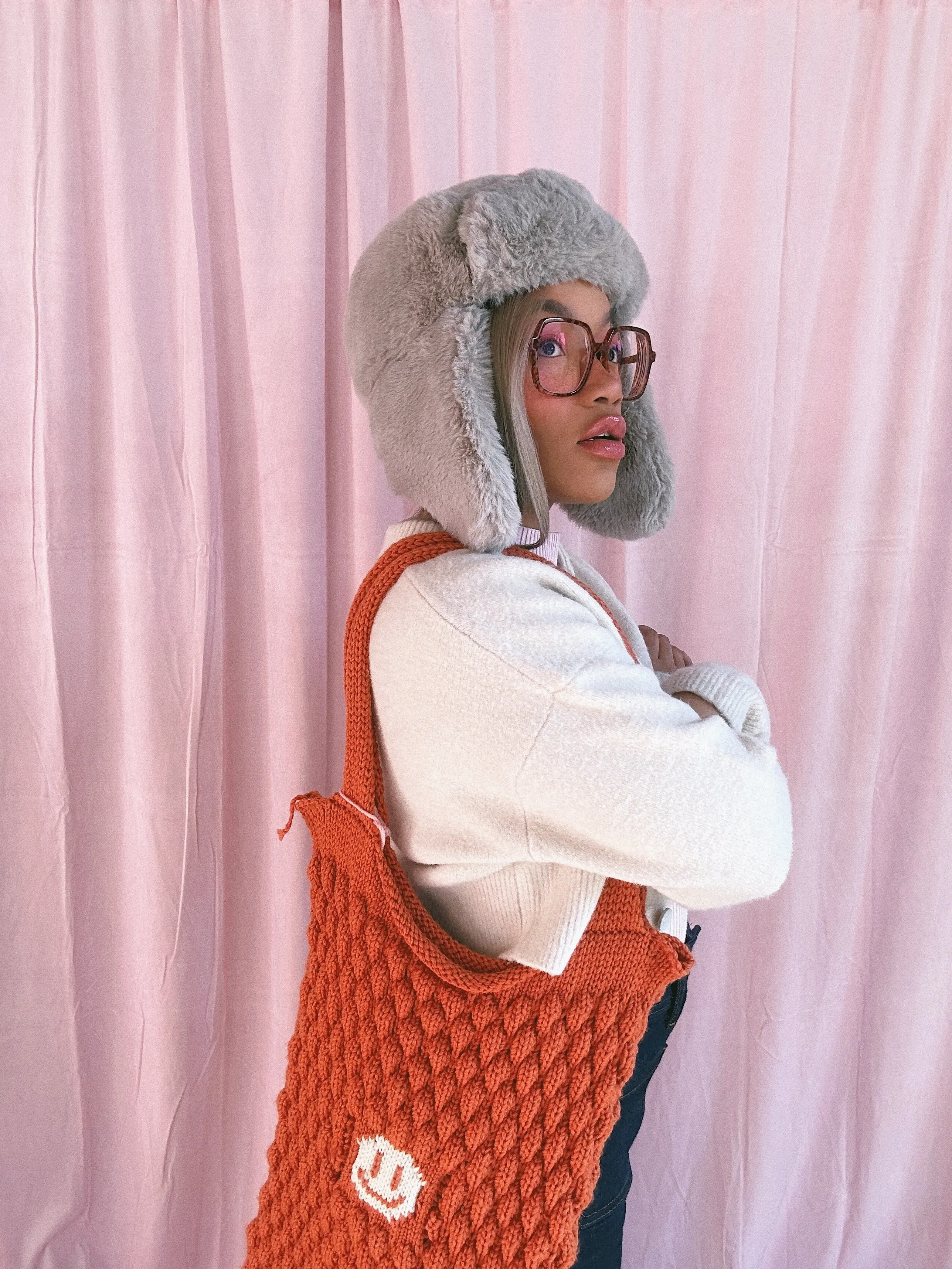 Orange Bee Bubble Tote Bag