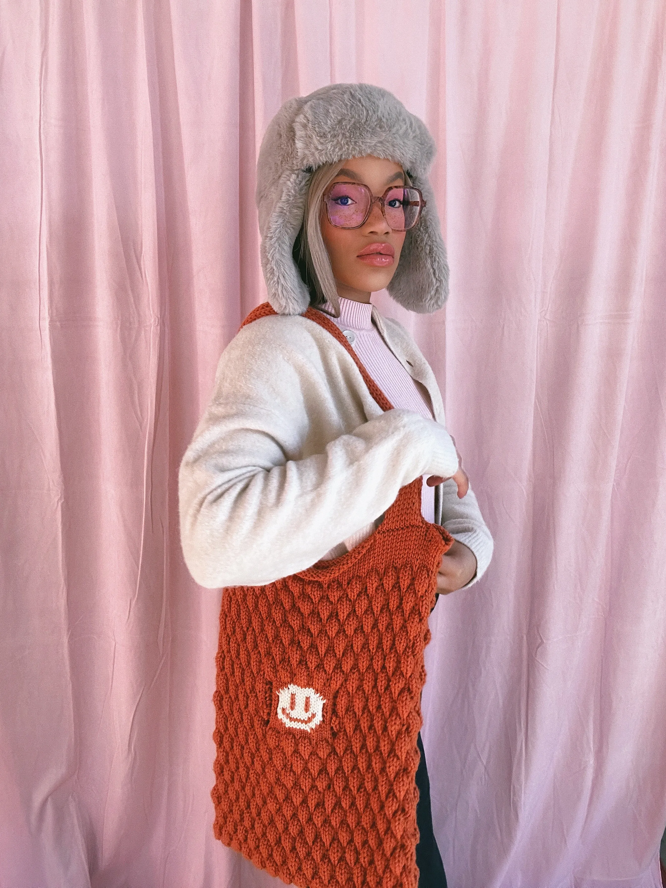 Orange Bee Bubble Tote Bag