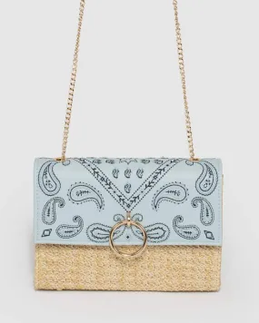 Print Dahlia Embroidered Crossbody Bag