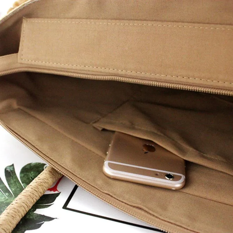 Retro Casual Straw Beach Bag