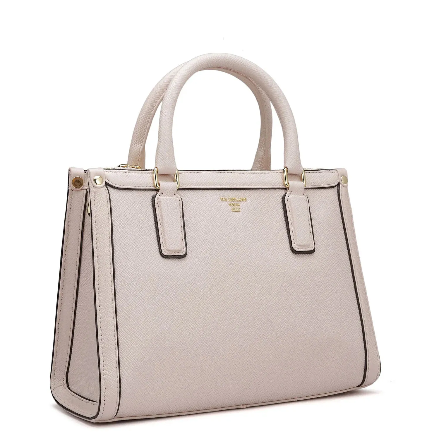 Small Franzy Leather Satchel - Blush