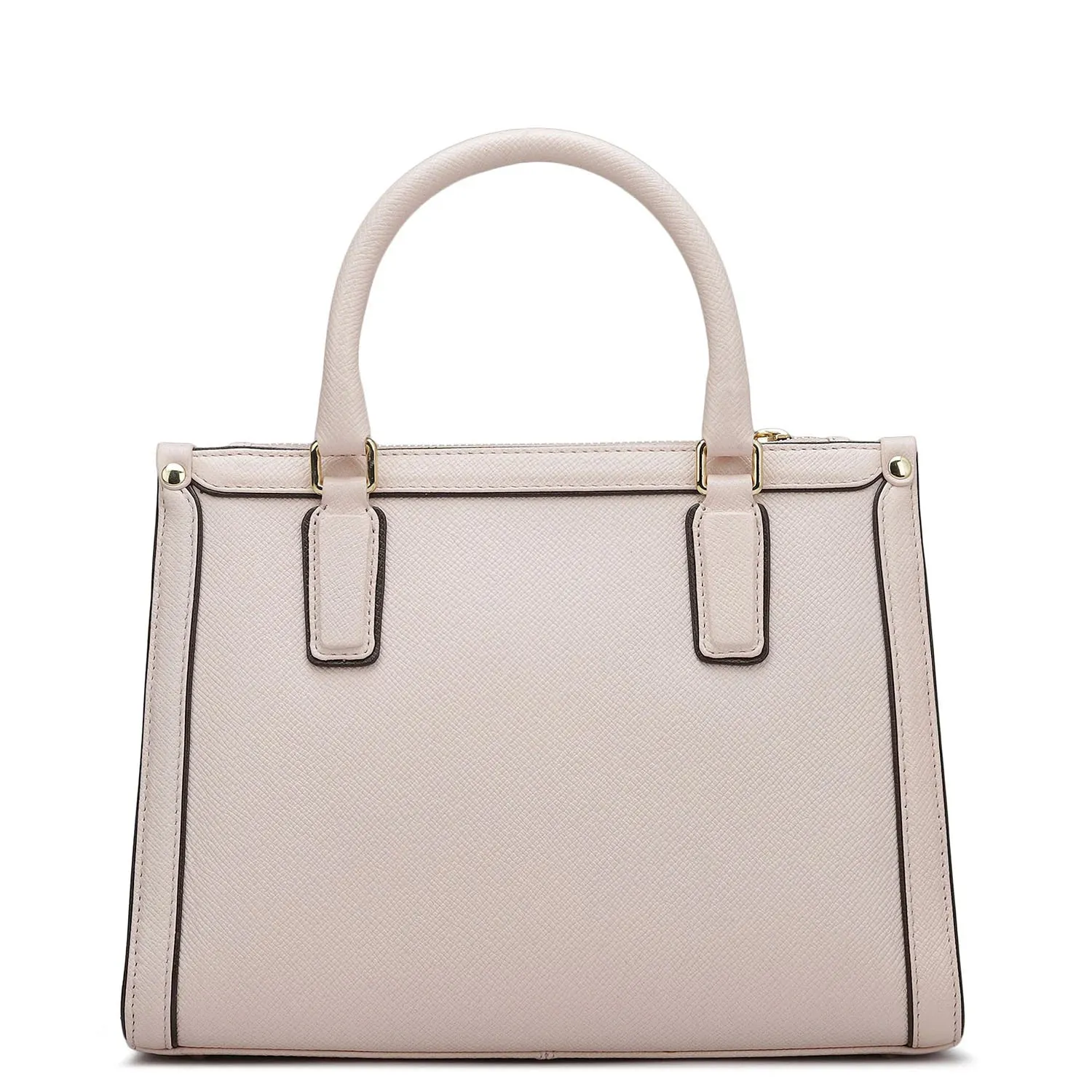 Small Franzy Leather Satchel - Blush