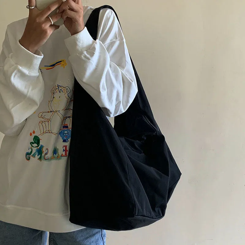 Solid Zipper SOFT Shoulder Bag