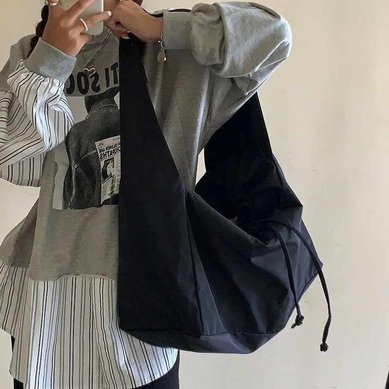 Solid Zipper SOFT Shoulder Bag