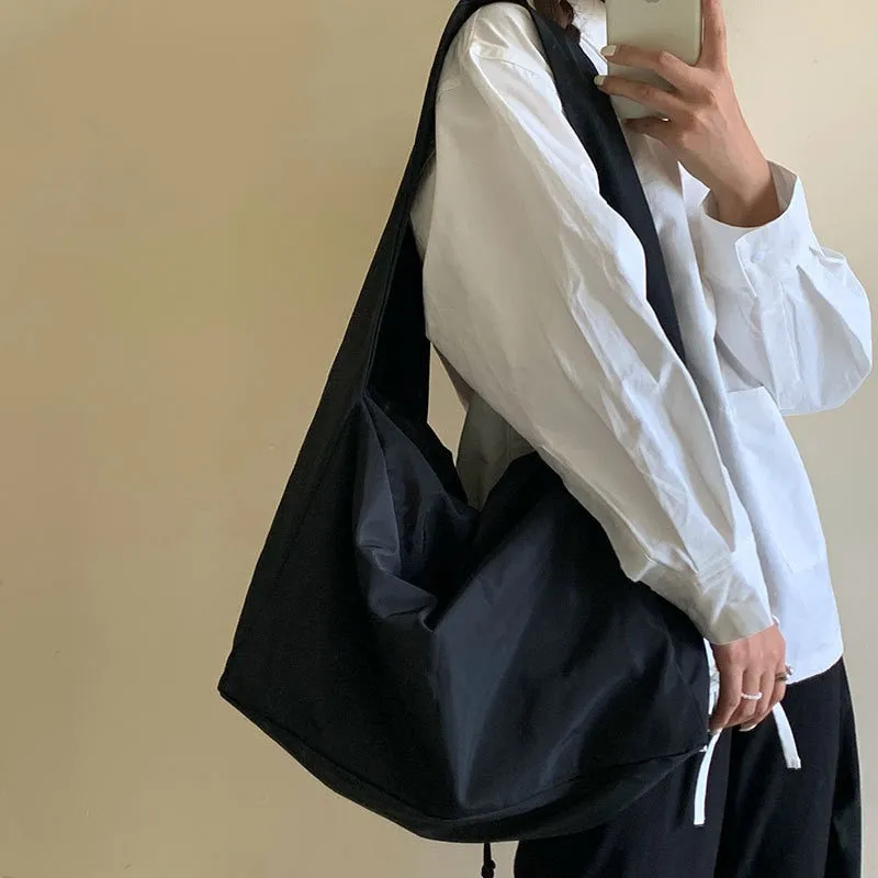 Solid Zipper SOFT Shoulder Bag