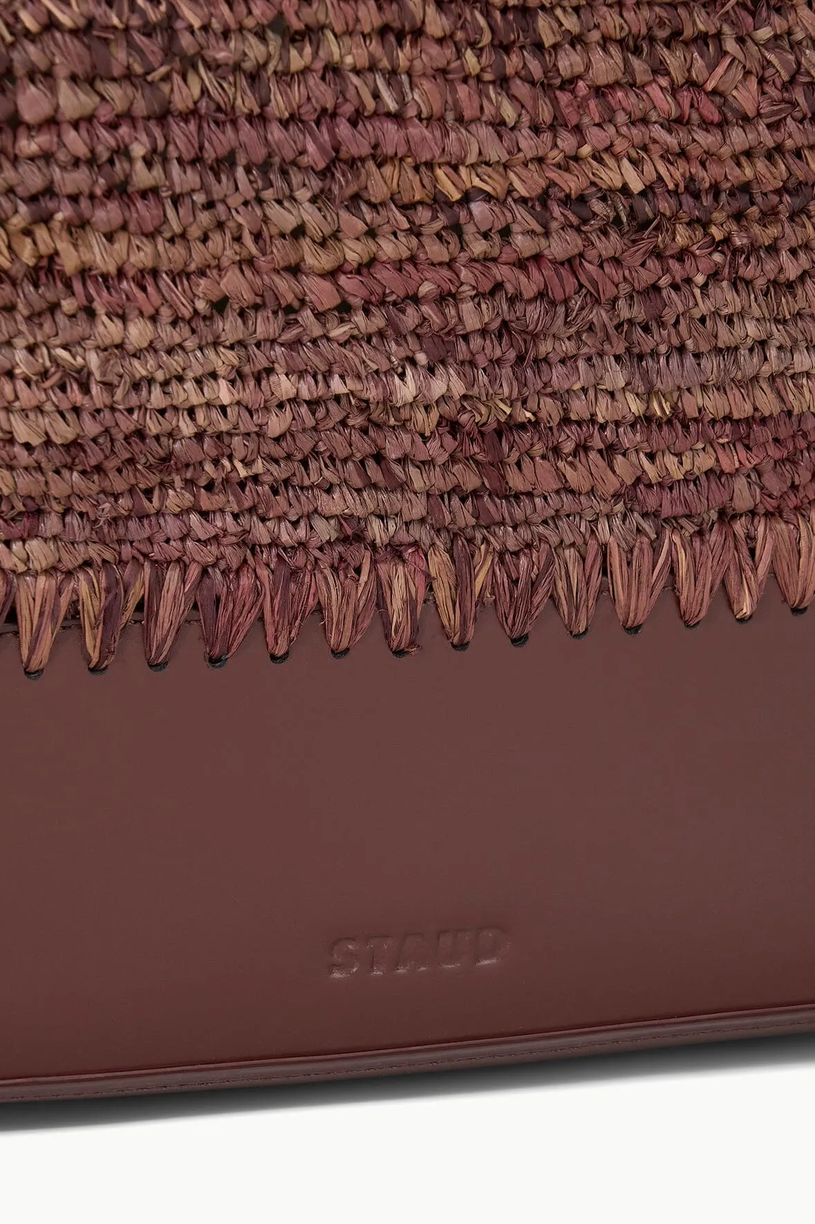 SQUILLO RAFFIA TOTE | MAHOGANY