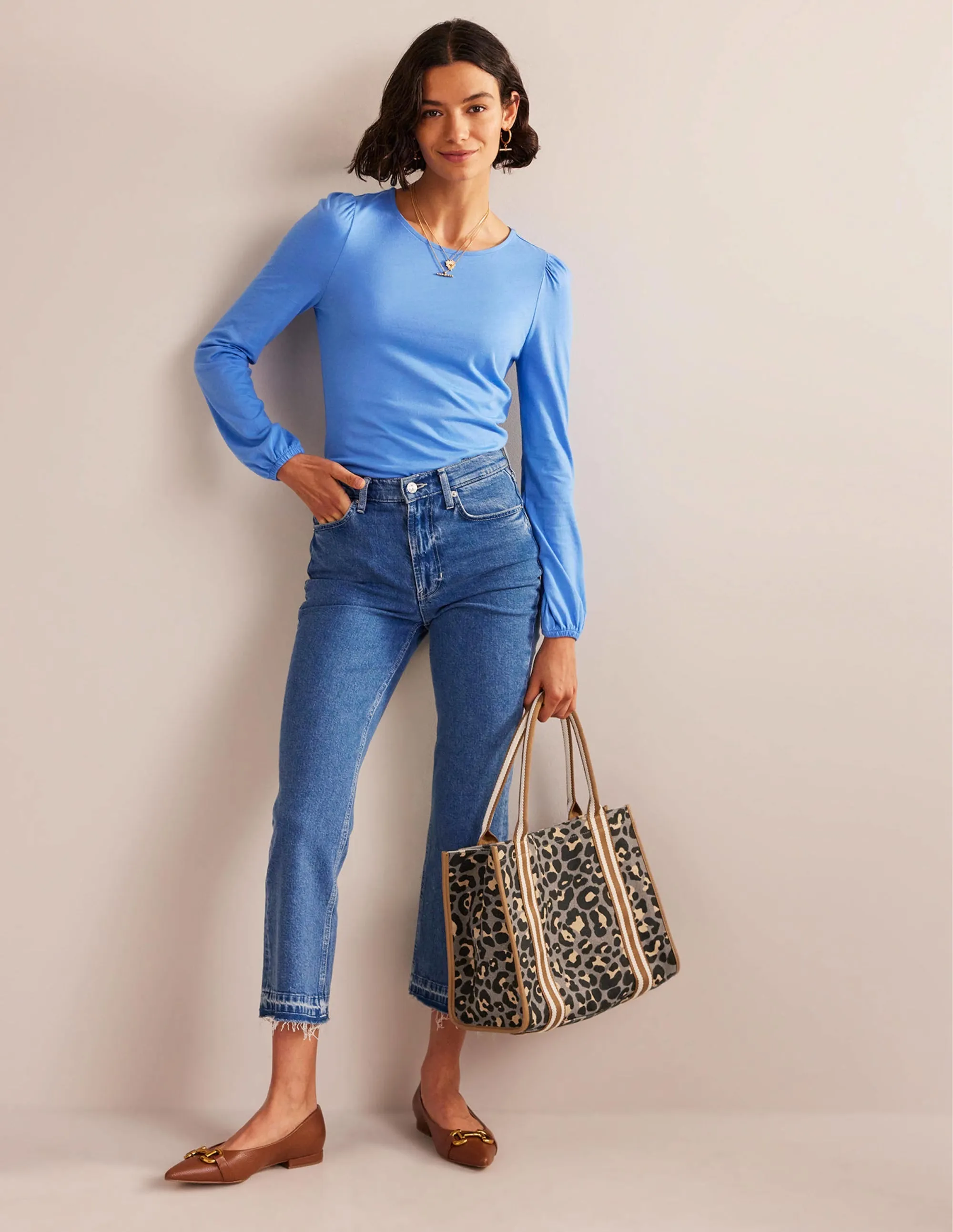 Tilda Canvas Tote Bag-Pewter Cheetah Pop