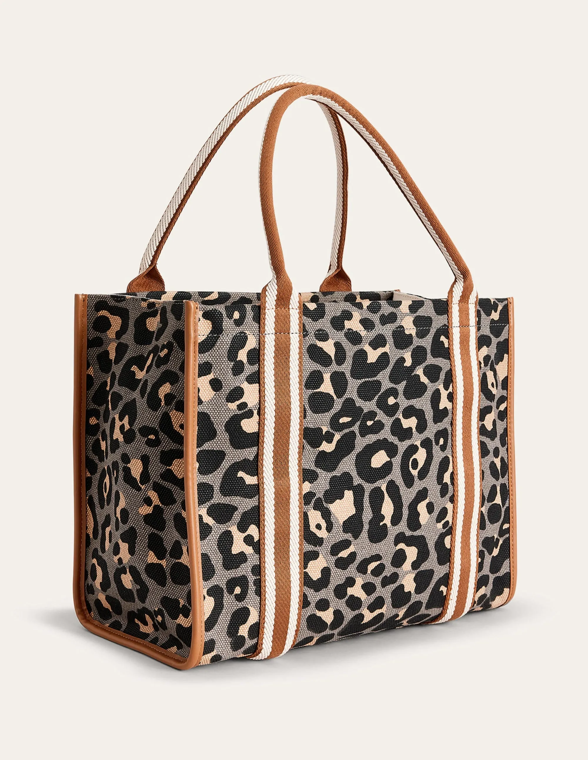 Tilda Canvas Tote Bag-Pewter Cheetah Pop